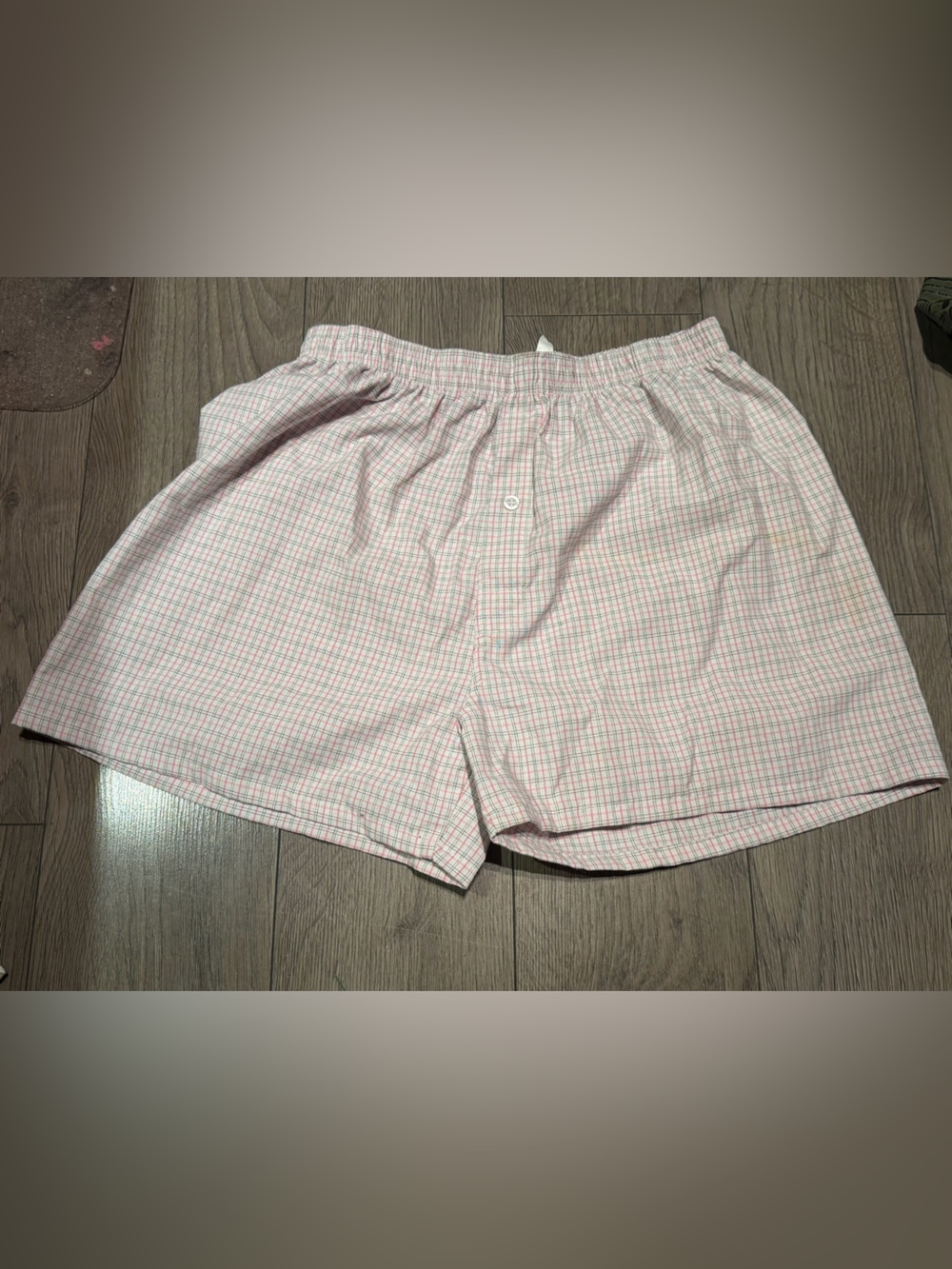 Pink Plaid Elastic-Waist Women’s Skort Shorts